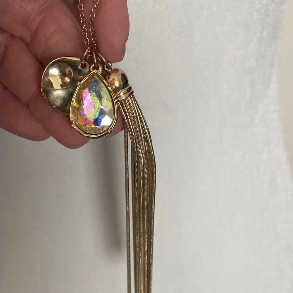 Bella & Jack Elegant Gold Pendant Long Layer Necklace